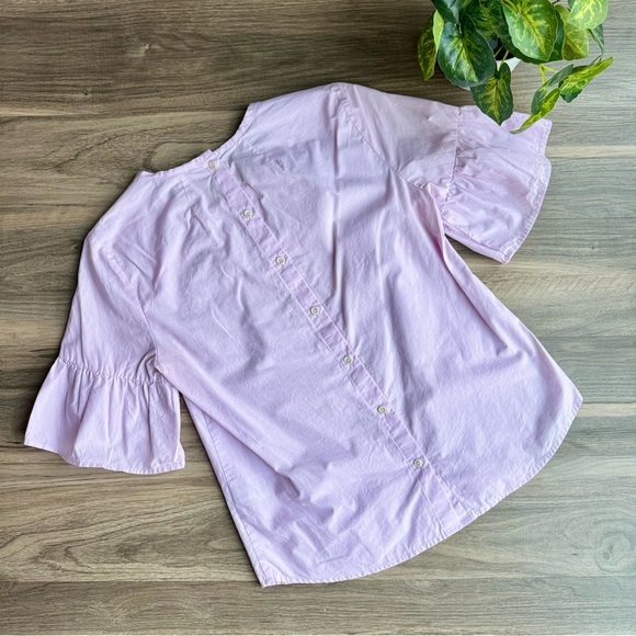 J. Crew Orchid Pink Button Back Bell Sleeve Top – Size 0 - Picture 12 of 12